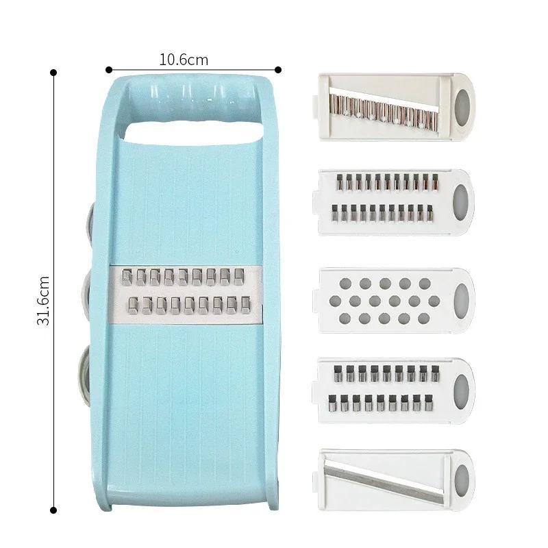 Многофункциональная овощерезка 5 в 1, измельчитель лука, кухонный измельчитель, слайсер-мандолина, овощерезка-кубиками