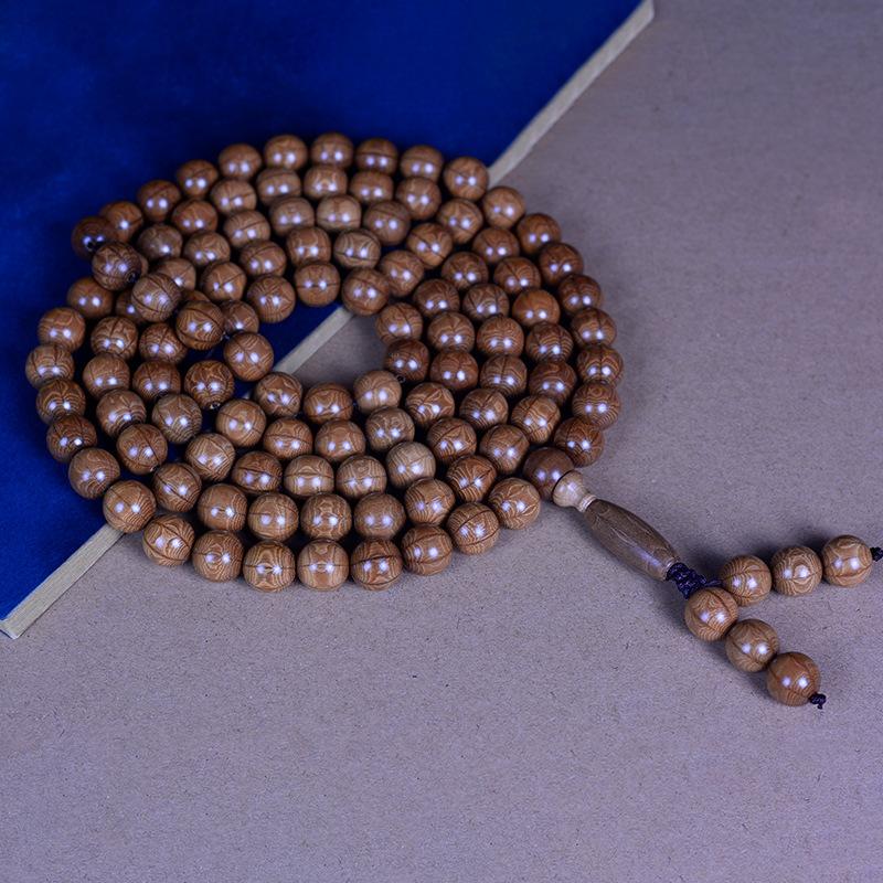 Бутик Шестисторонний Браслет из Дерева Старый Материал, Дерево, Покоряющее Дракона, Дерево Девяти Путей Вэньвань Деревянные Бусины Будды, Чётки