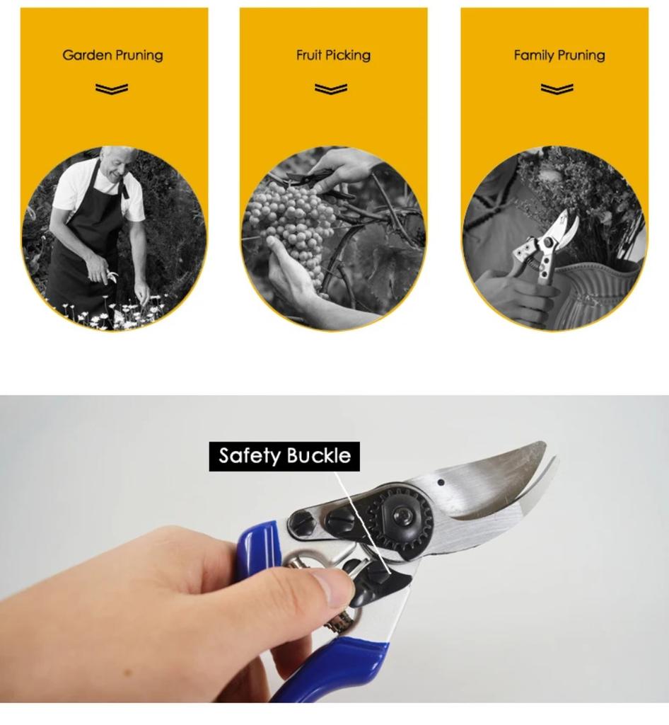 Профессиональный садовый секатор для обрезки, садоводческий ручной секатор, кусторез для эффективной обрезки веток в садах и растений