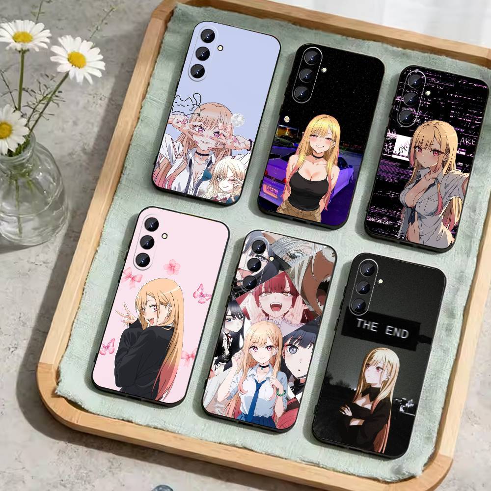 Чехол для телефона T-Darling Marin Kitagawa Colorful Silver для Samsung Galaxy A73, A21s, A22, A31, A52, A53, A71, A41 Мягкий черный корпус