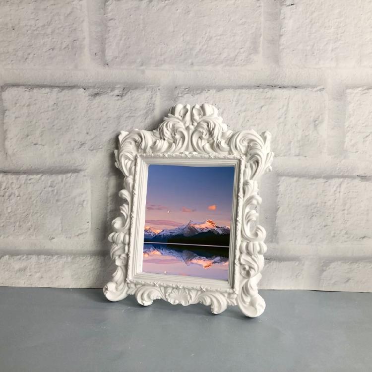 DIY Настольные Декоры Силиконовая Форма для Фоторамок, Резная Цветочная Форма для Гипса, Смолы, Цемента и Художественных Поделок