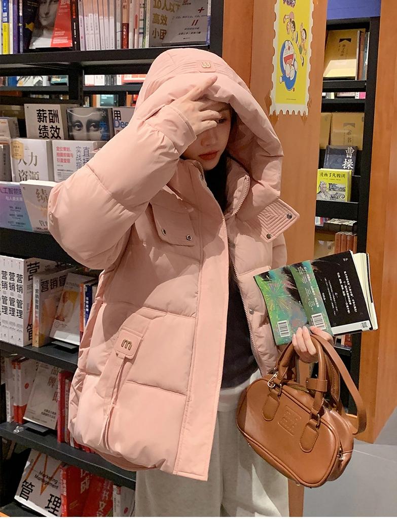 Зимняя короткая куртка с капюшоном, утолщенная, на хлопковой подкладке, свободная, теплая верхняя одежда