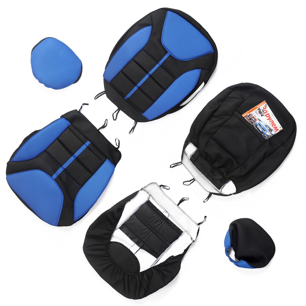 Чехлы на автомобильные сиденья, универсальная передняя защита для кошачьего сиденья, задняя часть с карманной подушкой безопасности, совместимая