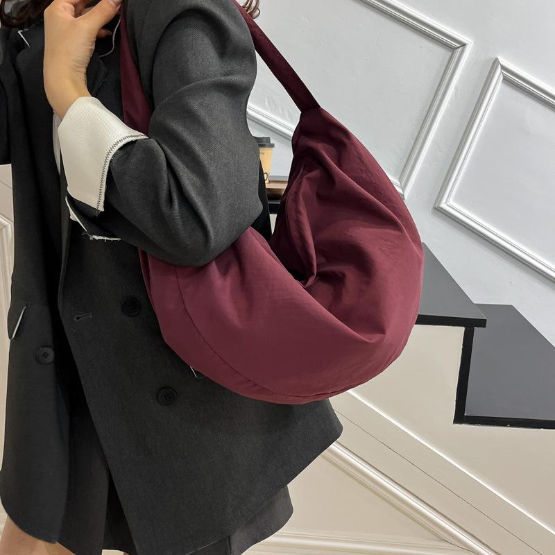 2025 Summer New Fashion Simple Messenger Bag Lazy Style Solid Color Shoulder Bag Class Travel Commuter Messenger Bag