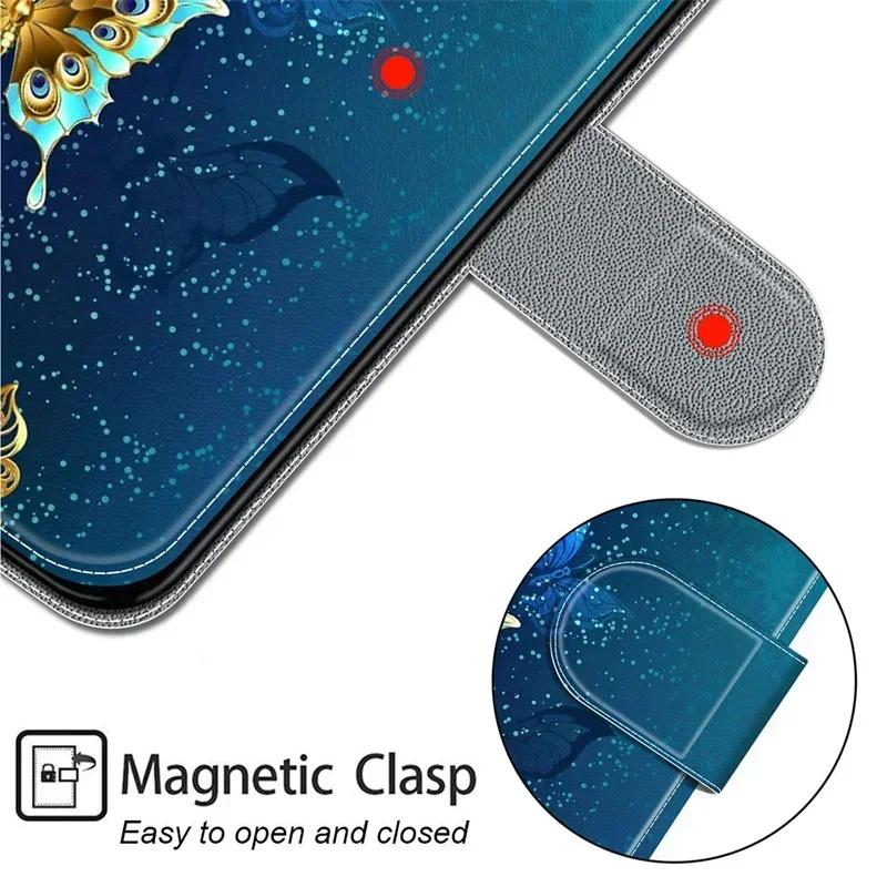 Чехол-книжка Бабочка для Motorola Moto G86 Power G86 Чехол Кожаный Расписной Чехол для Motorola Moto G86 G 86 Чехол-книжка с подставкой Fundas