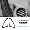 Наклейка из настоящего мягкого углеродного волокна для Opel Corsa 2007-2010 2011 2012 2013 2014 LHD RHD Автомобильная боковая накладка на воздуховыпускное отверстие приборной панели