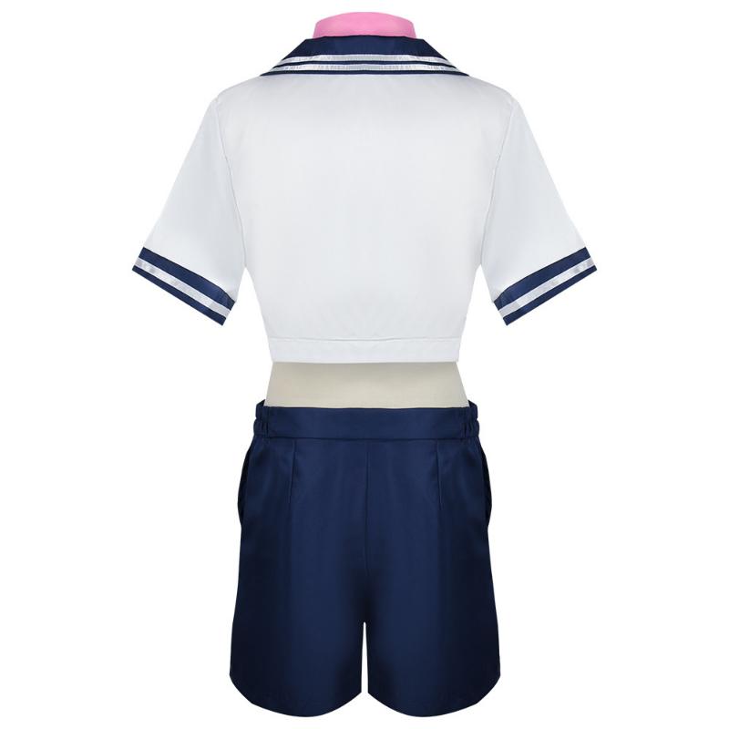Anime OSHI NO KO Charactor Kurokawa Akane Cosplay Costume Summer Blue Sailor Suit Tops Shorts Outfit Halloween Carnival Party