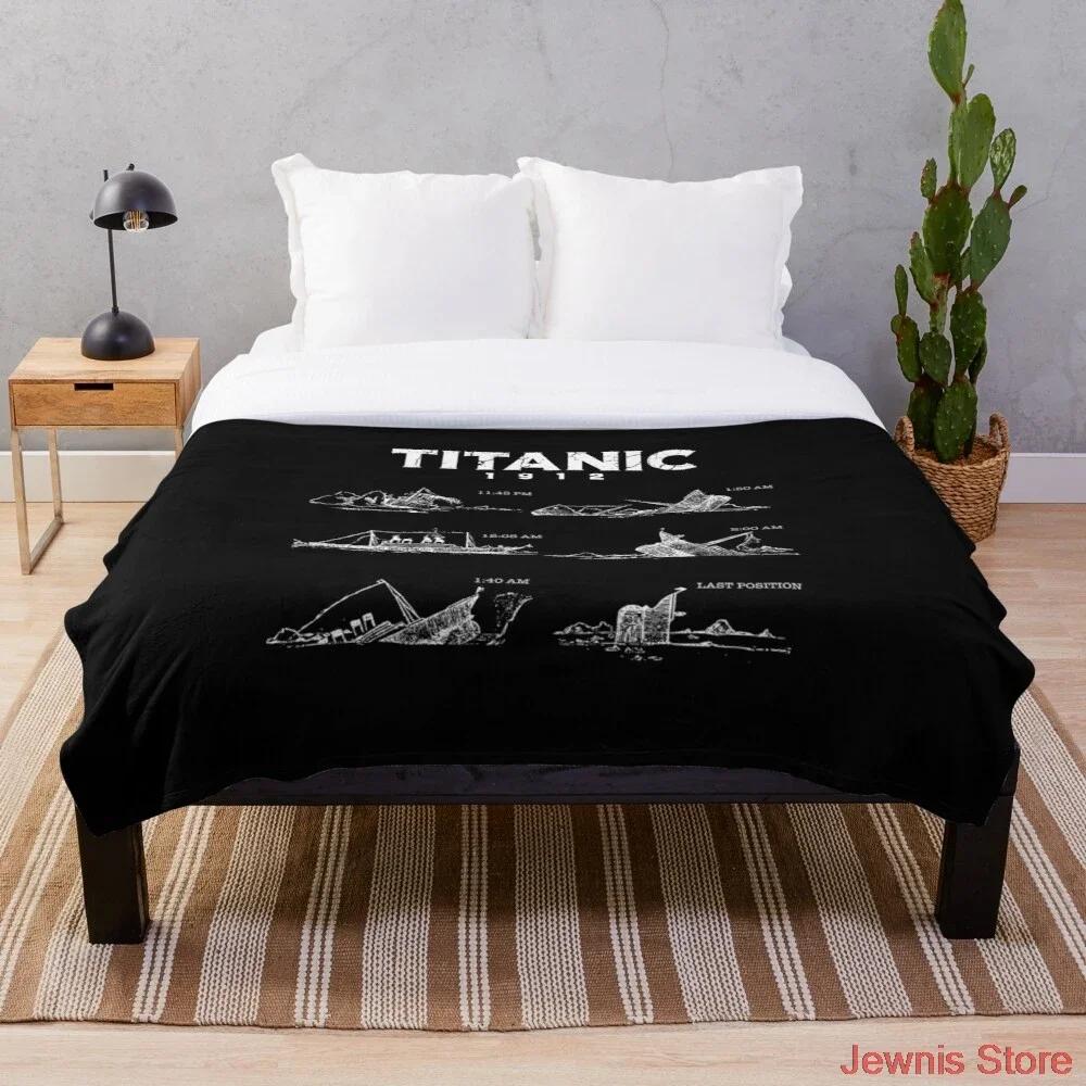 Titanic Sinking Throw Blanket Super Soft Fuzzy Cozy Warm Plush Blanket for Bed Couch Chair Living Room Spring Fall Winter Spring
