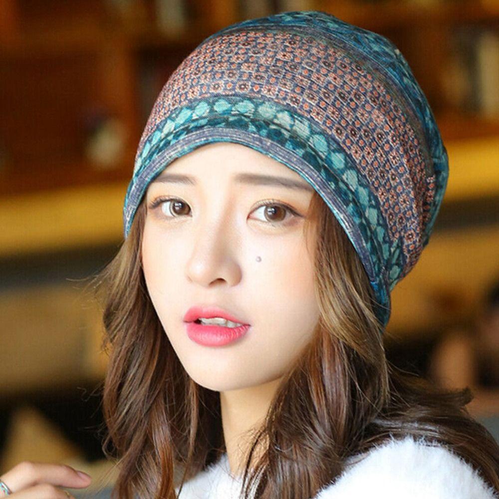 Breathable Thin Pullover Cap Head Wrap Slouchy Beanie Hat Casual Women Turban Hat