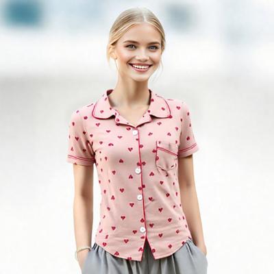 Женский пижамный комплект из 2 предметов: рубашка на пуговицах и шорты. Домашние комплекты для отдыха. Летняя повседневная удобная одежда для сна для женщин.
