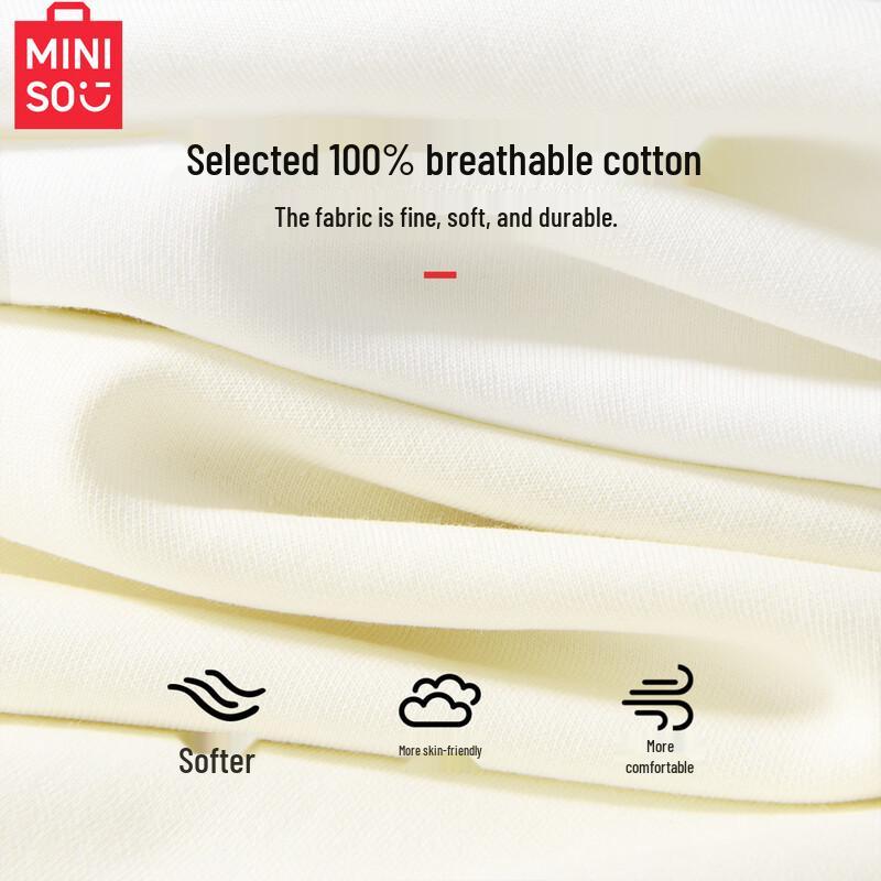 MINISO Girls' Summer Cotton Short Sleeve Set