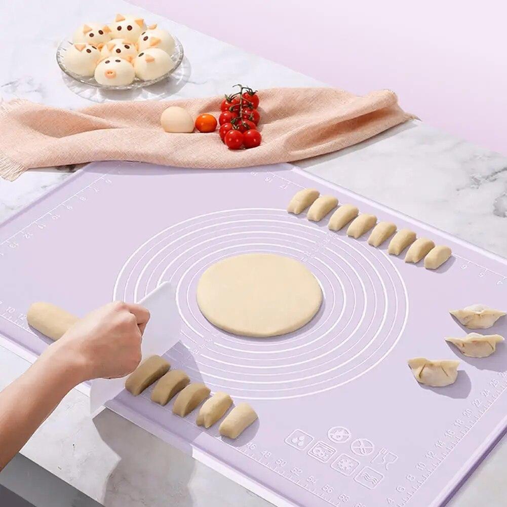 Коврик для замеса теста, коврик для раскатки теста, удобный силиконовый антипригарный коврик для выпечки для домашней кухни