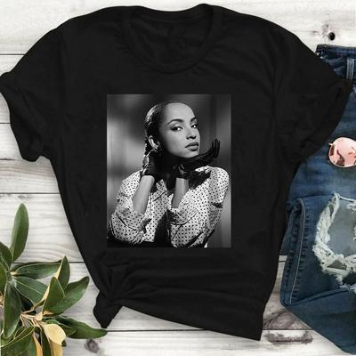 Футболка с принтом Sade Adu Певица Мужская и Женская Большие Размеры S M L 234XL Унисекс Футболка