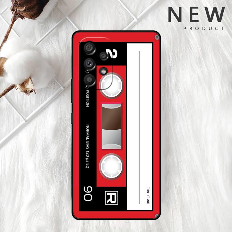 Чехол-аудиокассета Mixtape Vintage Magnetic Tape Cassette для Samsung Galaxy A54 A52 A14 5G A53 A12 A13 A71 A23 A34 A33 A21s