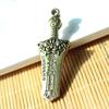 Retro Brass Sword Amulet Keychain Pendant