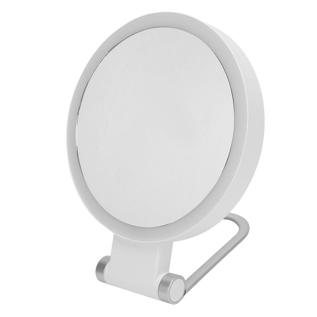 Зеркало для макияжа для путешествий, двухстороннее, круглой формы, складное, 1X, 20-кратное увеличение, светодиодная подсветка, зеркало для макияжа