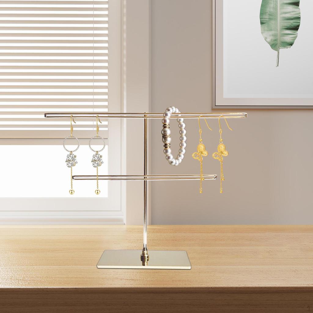 Держатель для браслета и ожерелья, подставка для ювелирных изделий, многоцелевая металлическая планка в форме буквы Т