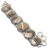 Браслет ручной работы из серебра 925 пробы с кремневым камнем, этнический, 7-8 дюймов JCB360-45