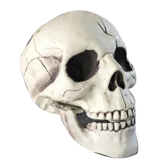 Жуткий пластиковый череп с открытым ртом, скелет, дом с привидениями, декор для Хэллоуина