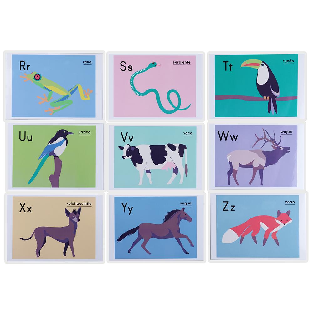 non-toxic Children Spanish Cognition Cards Early Educational Learning Baby Development games Preschool Montessori Toys Flashcards For Kids