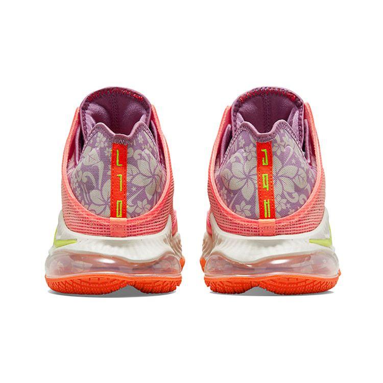Nike Мужские кроссовки LeBron 19 Low EP Hawaii оранжевые Crimson-Bliss Atomic-Green DQ8343-600
