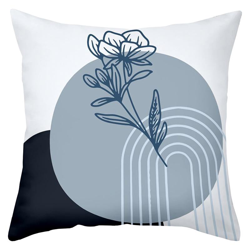Blue and White Floral Patterned Cushion Covers Set Polyester pillowcase, sofa decorative cushion cov Headboard Pillow
