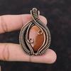Sun Sitara Gemstone Pendant Copper Wire Wrapped Pendant Sun Sitara Jewelry Handmade Dainty Copper Jewelry Gift For Mom Wire Wrapping Jewelry