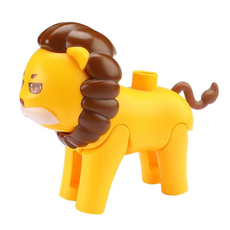 Крупные Строительные Блоки Животные Аксессуары Ферма Зоопарк Верблюд Кенгуру Кошка Лев Коала Фламинго Образовательные Игрушки Для Детей Подарки