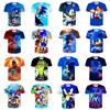 Stylish Sonic The Hedgehog Kids T-shirt With Colorful Cartoon Design For Boys And Girls