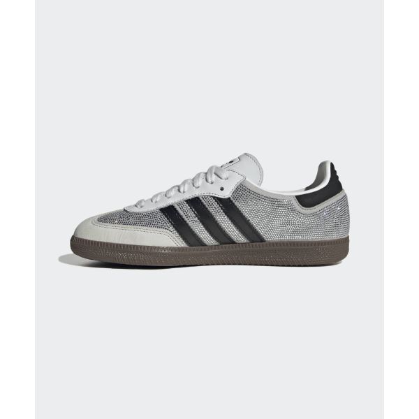 adidas Samba OG Кристально-белые стразы Женские кроссовки Серебристо-металлик IH9055