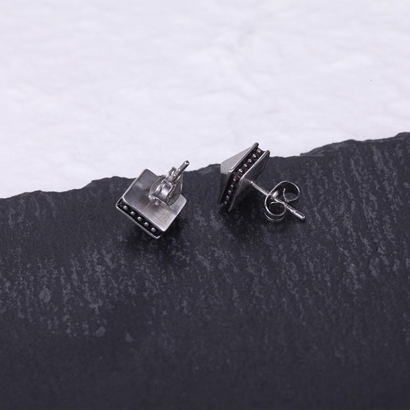 PYRAMID STUDS Stainless Steel Pyramid Earring Studs Matt Finished