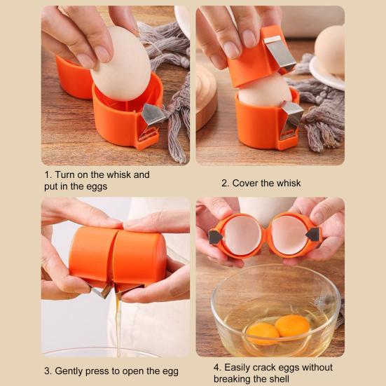 Разделитель яичной скорлупы, открывалка из нержавеющей стали, резак для яиц, кухонный дорожный портативный набор для разбивания яичной скорлупы, разделитель яичного желтка и белка, легкое яйцо