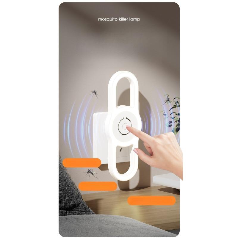 New LED Ultrasonic Mosquito Repellent, Plug-in Household Bedroom Living Room Silent Soft Light Eye Protection Mosquito Lamp