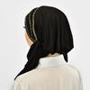 Women Golden Stripes Elastic Hat Cap Muslim Hijab Headband Middle East Instant Scarf Hijab Islamic Turban Bandana