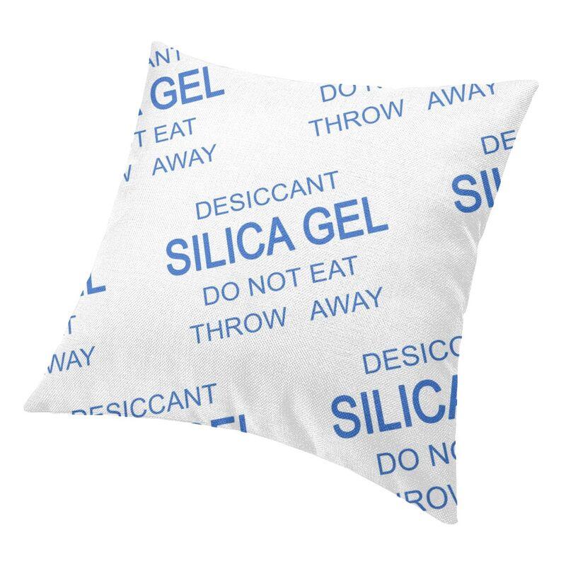 Blue Silica Gel Package Square Pillow Cover Home Decorative Cushions Throw Pillow For Sofa Double-Sided Printing