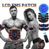 Electric Muscle Stimulator EMS Abdominal Fitness Stickers Rechargeable Body Slim Massager Wireless LCD Display Buttocks Trainer