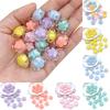 Home Party Supplies Loose Beads Beads Transparent Frosted Flower Sandwich Beads Flower Beads Jewelry Making DIY For 5Pcs 17*11mm