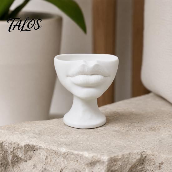 Настольный Декор-Украшение из PLA, 3D-Печатный Цветочный Горшок в Форме Губ, Художественный Скульптурный Горшок с Матовым Покрытием, Многофункциональный Минималистичный Горшок для Рабочего Стола