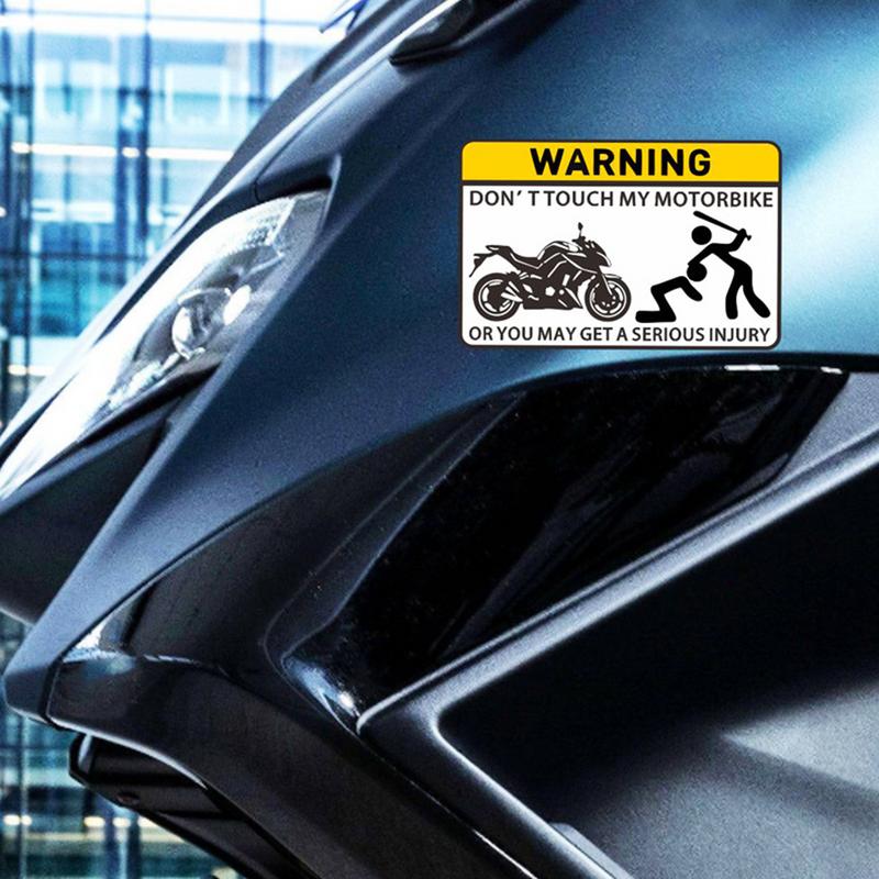 Для Yamaha Наклейки Предупреждающая наклейка «Не трогать» Автомобильные и мотоциклетные наклейки Защитные украшения для парковки автомобиля ПВХ Наклейки для мотоциклов