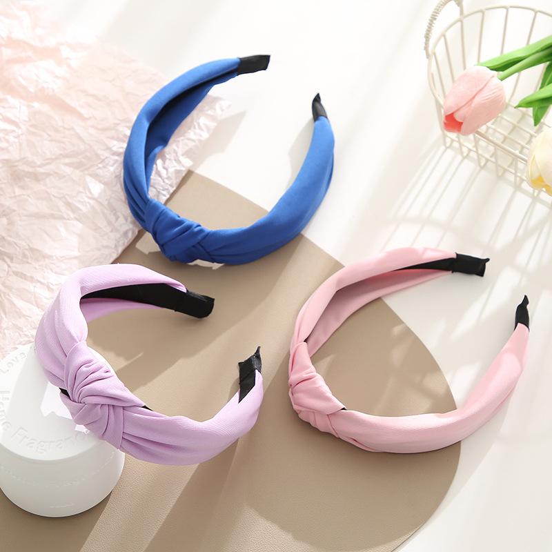 Headbands for Women Top Knot Headband Cross Knot Headbands Wide Cloth Knotted Fabric Headband Top Knotted Headbands