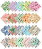 Soimoi 40Pcs Geometric & Texture Print Cotton Precut Fabrics For Quilting Craft Strips 2.5x42inches Jelly Roll -