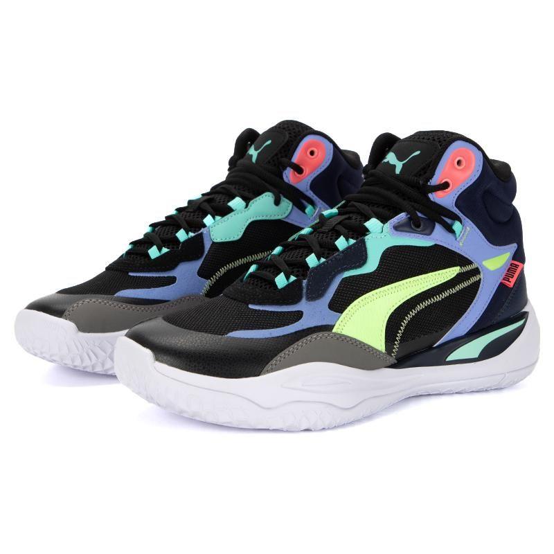 Puma Playmaker Pro Mid Модные Универсальные Амортизирующие Нескользящие Износостойкие Кроссовки с Высоким Верхом для Мужчин 377902-07