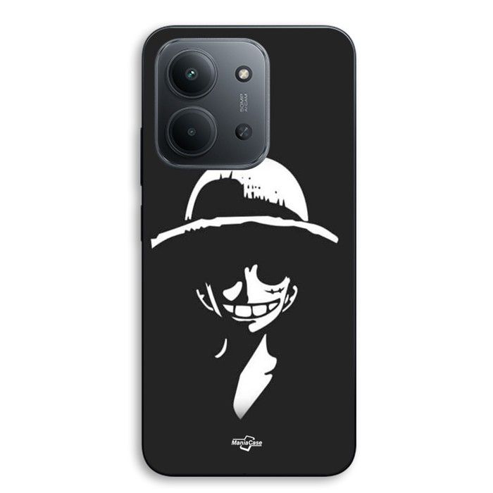 Coque de téléphone - MANIACASE - Xiaomi Redmi 15C 5G - Silicone TPU - Noir et blanc - Monkey D. Luffy