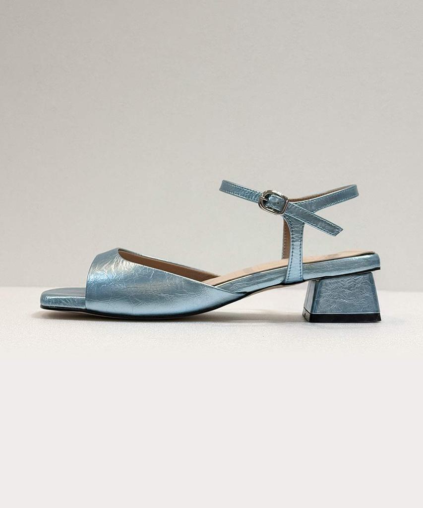 Circle Essential Mid-Heel Sandals (Sky Blue)