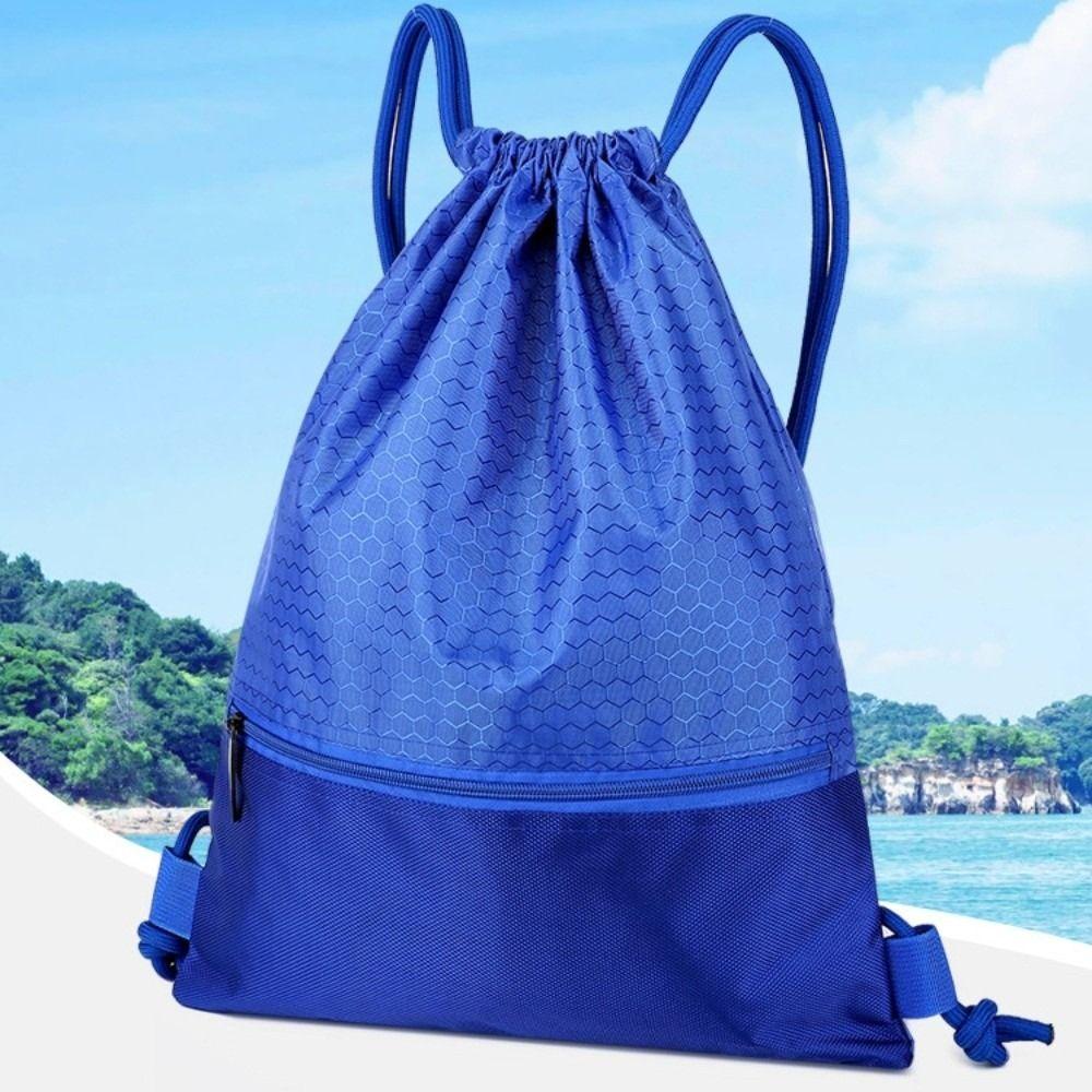 Waterproof Fitness Drawstring Bag Solid Color Drawstring Pocket Casual Drawstring Backpack Gym