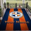 Custom Text Printed Rug Luton Town Non Slip Floor Carpet For Home Room Decor