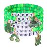 5/6/7/8 шт. браслет Shamrock набор St. День Святого Патрика Ирландские бусы из бисера со стеклянными бусинами и подвесками