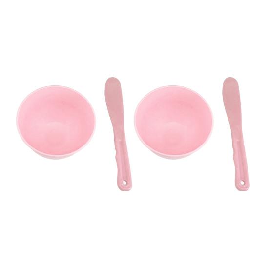 2 шт. силиконовая миска для смешивания грязи для лица с палочками для женщин, сделай сам, миска для размешивания глины для лица, профессиональный домашний салон красоты, набор инструментов для смешивания средств по уходу за кожей