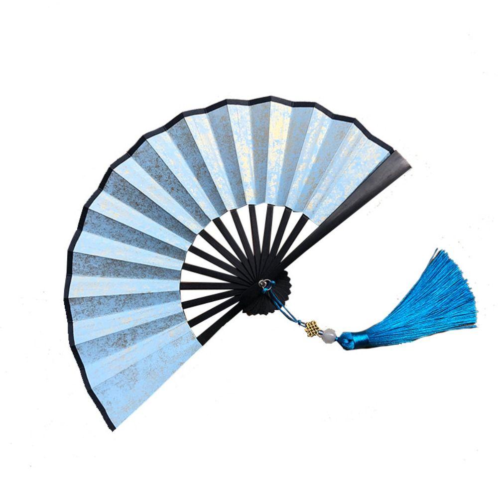 Mini Hanfu Fan Gilded Rice Paper Paper Fans Party Decor Ornaments Folding Fan Children