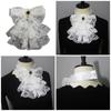 Victorian Vintage Lace Neck Ruff Ruffle Collar Layered Clown Neck Collar Tie Cosplay Costumes Accessories